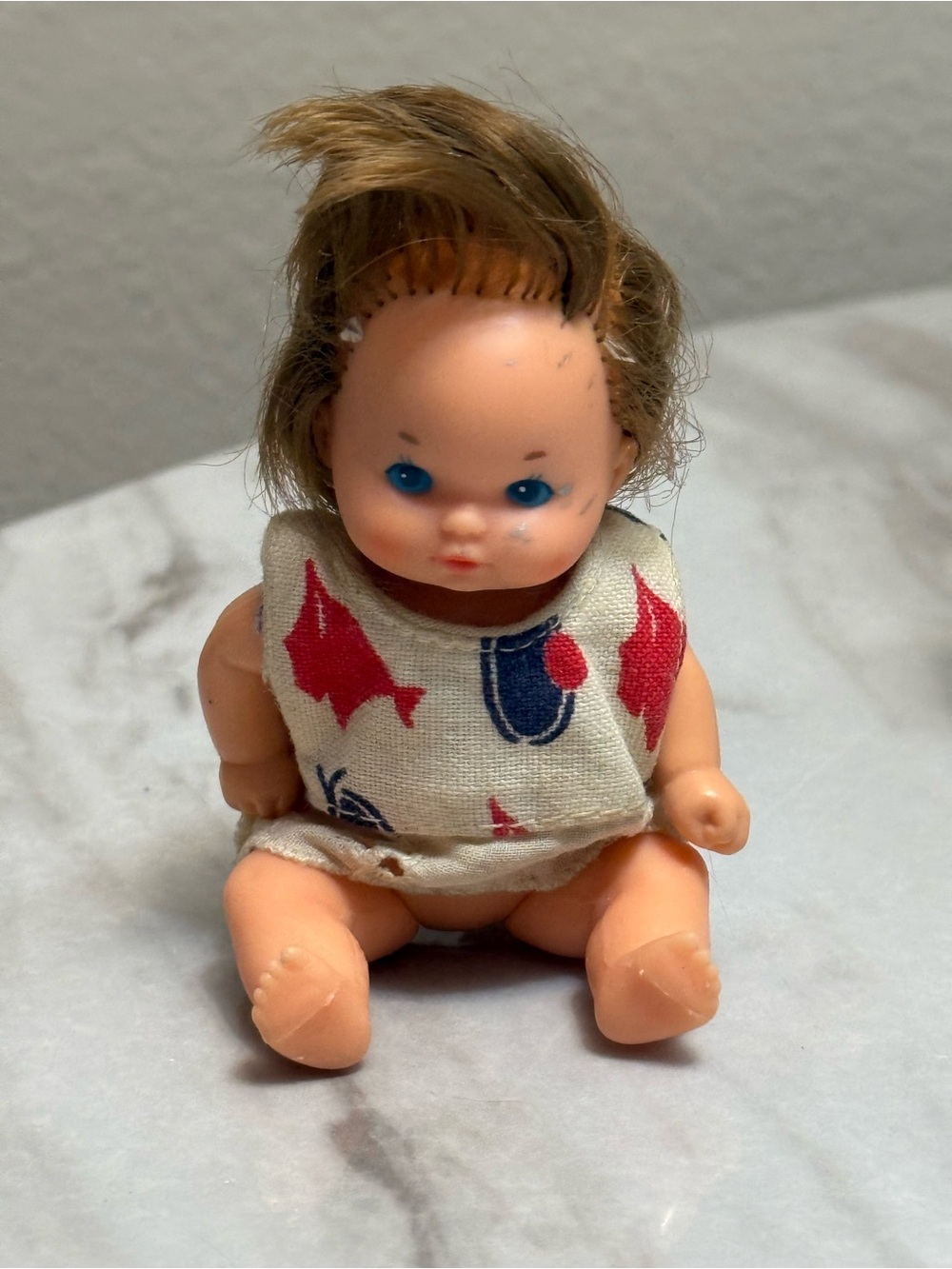 Barbie Mattel 1976 Vintage Baby Doll Lot of 2 Blonde & Brown Straight Hair